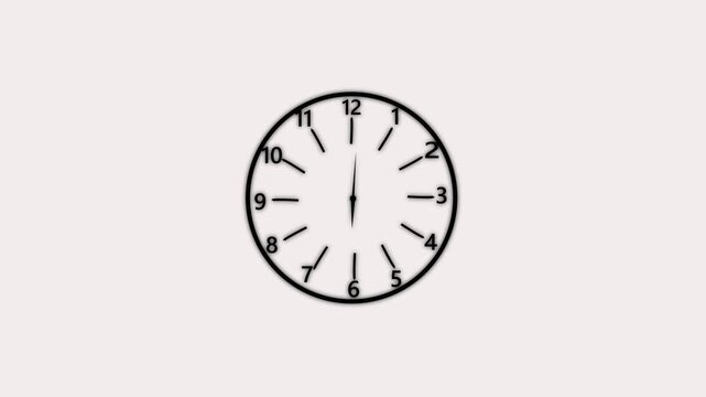 wall clock isolated on blue screen background.