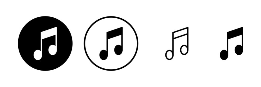 Music icon vector illustration. note music sign and symbol