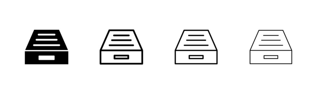 Archive folders icon logo design. Document vector icon. Archive storage icon.