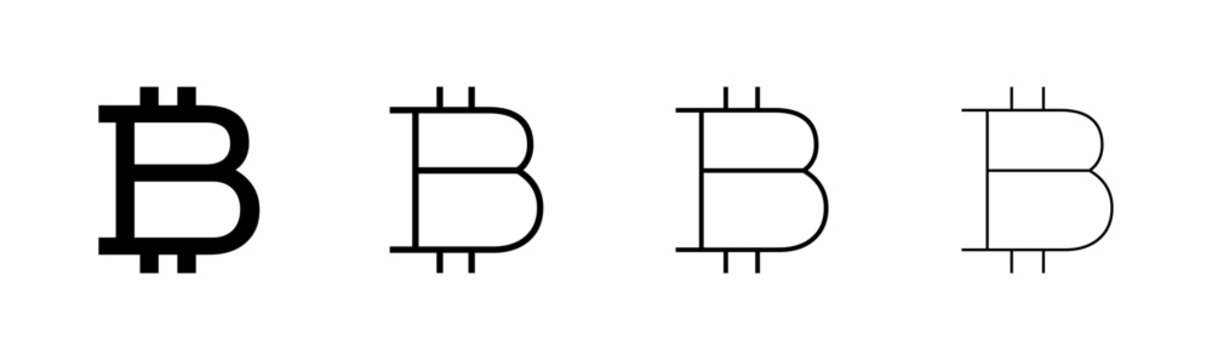Bitcoin icon logo design. bitcoin sign and symbol. payment symbol. cryptocurrency logo
