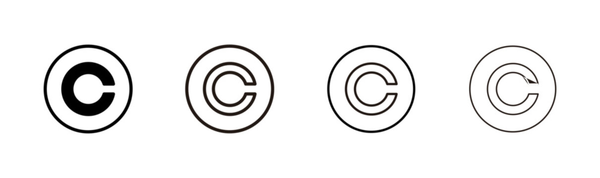 Copyright icon logo design. copyright sign and symbol
