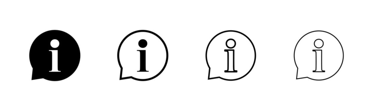 Information sign icon logo design. about us sign and symbol. question mark icon