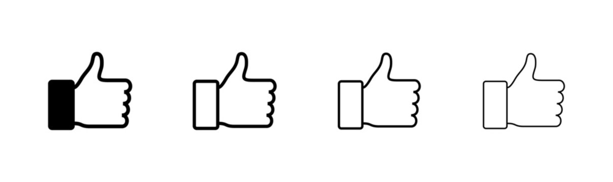 Like icon logo design. Thumbs up sign and symbol. Hand like