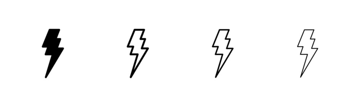 Lightning icon logo design. electric sign and symbol. power icon. energy sign