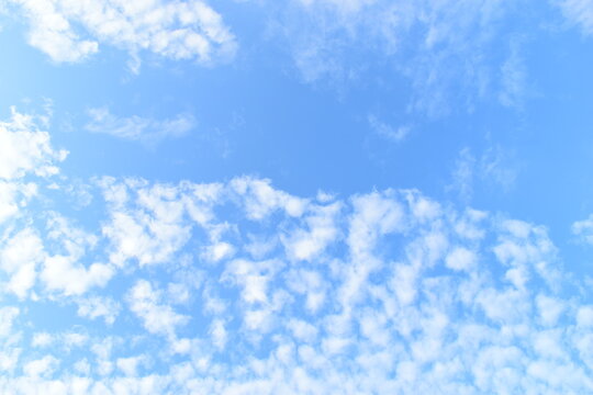 beautiful blue sky with sunlight in springtime