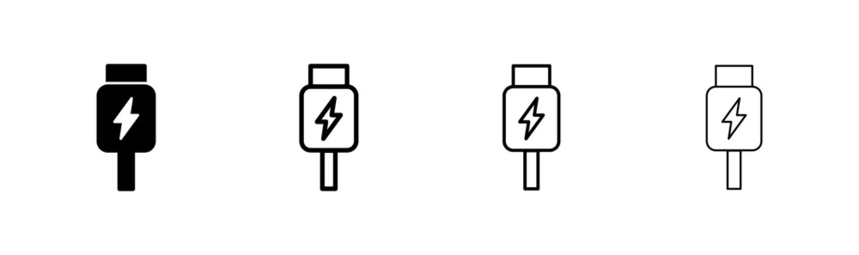 Usb icon logo design. Flash disk sign and symbol. flash drive sign. usb charging