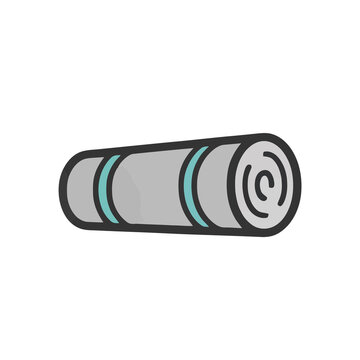 Rolled sleeping bag icon