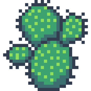 pixel art of cactus