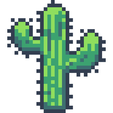pixel art of cactus