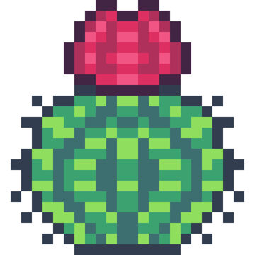pixel art of cactus