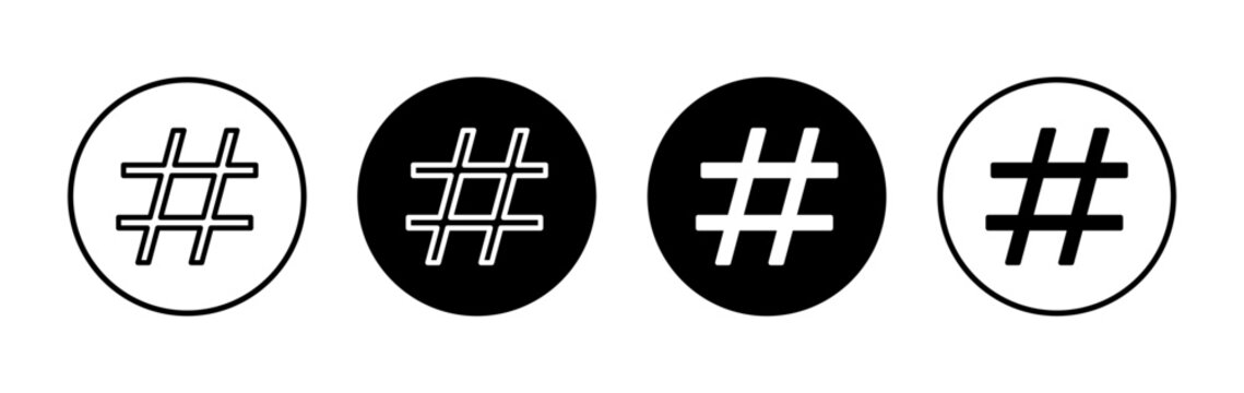 Hashtag icon symbol for apps and websites. hashtag sign and symbol