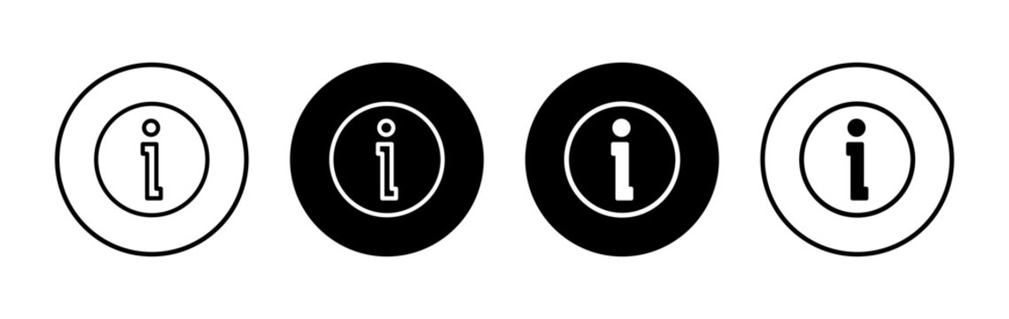 Information sign icon symbol for apps and websites. about us sign and symbol. question mark icon