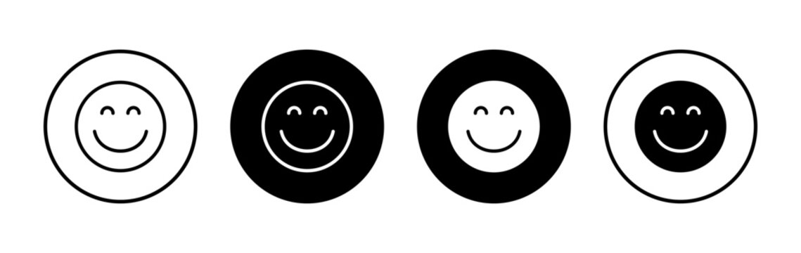 Smile icon symbol for apps and websites. smile emoticon icon. feedback sign and symbol