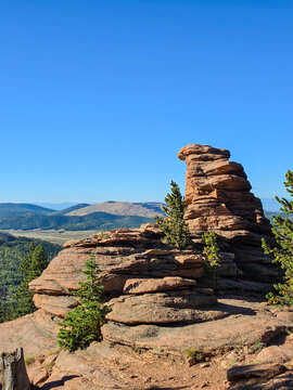 Rock Formation at Gillette Flats, Colorado Mountains