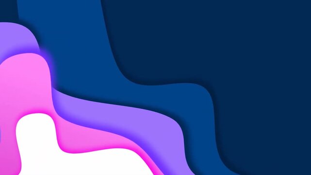 Abstract paper cut background with colorful liquid wave layered, multi colored papercut design looping animation, 3d paper carving backdrop