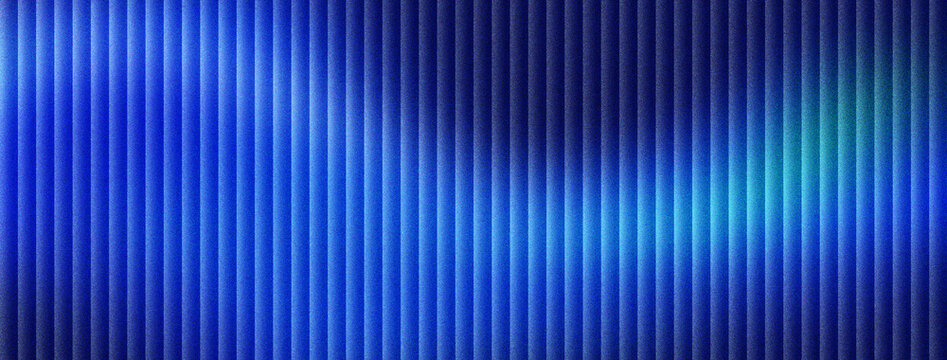 Metallic blue vertical stripes background, industrial corrugated metal texture with soft light reflections. Modern cobalt blue ribbed pattern backdrop for corporate tech and web design.