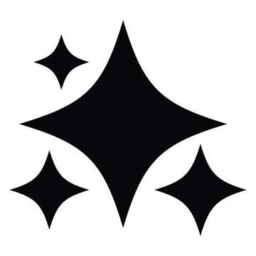 AI sparkle star icon for artificial intelligence in solid style