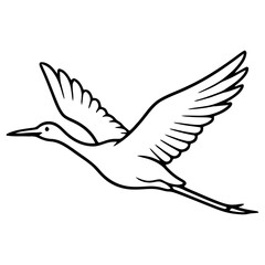 Fototapeta premium Line art of a bird in flight