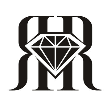 Letter R with Diamond Logo Design. Jewelry Logo With Diamond Icon Vector Template