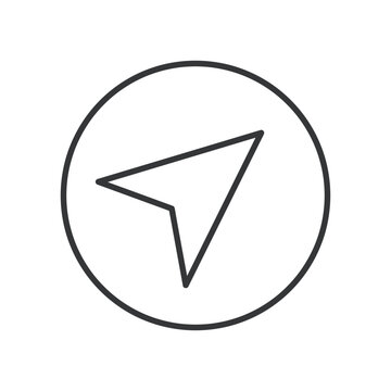 Navigation line icon. Editable stroke. Vector illustration