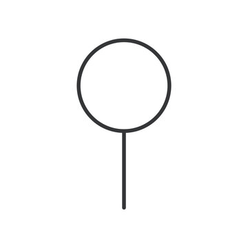 Location pin line icon. Editable stroke. Vector illustration