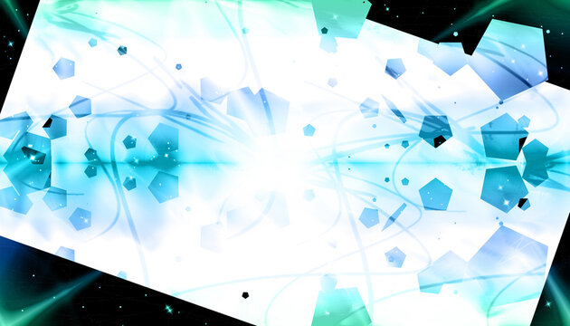 Fond technologique futuriste bleu avec hexagones et polygones lumineux