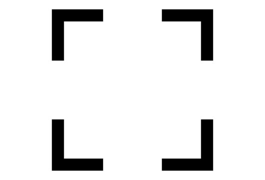 Maximize Full Screen Corner Brackets Icon Design Element Isolated on Transparent Background