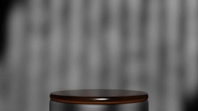 3d rendering animation of simple elegant product display pedestal for product presentation and showcase