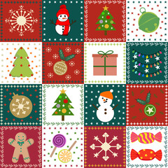 Fototapeta premium christmas seamless pattern