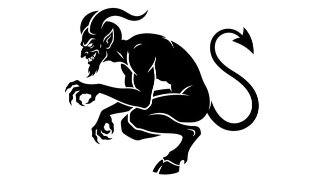 vector illustration of a silhouette of a trickster