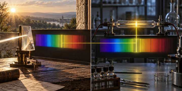 Solar Spectrum Matched With Laboratory Emission Line