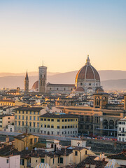 Fototapeta premium Sunset view of the skyline in Florence, Italy.