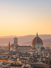 Fototapeta premium Sunset view of the skyline in Florence, Italy.