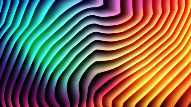 Abstract colorful wavy lines pattern with a vibrant rainbow gradient effect