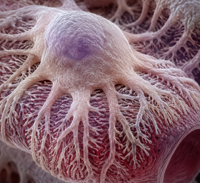 Podocyte Foot Processes Wrapping Kidney Capillary