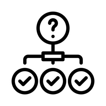 decision making line icon
