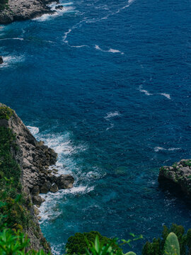 Coastal view of Capri Island, Italy.