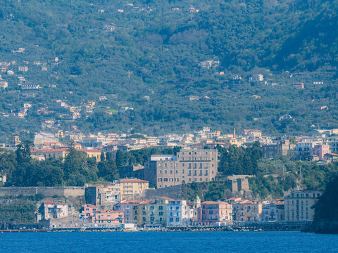 Costal view of Sorrento, Amalfi Coast, Italy.