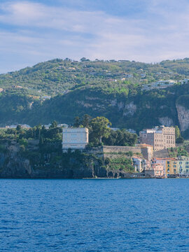 Costal view of Sorrento, Amalfi Coast, Italy.