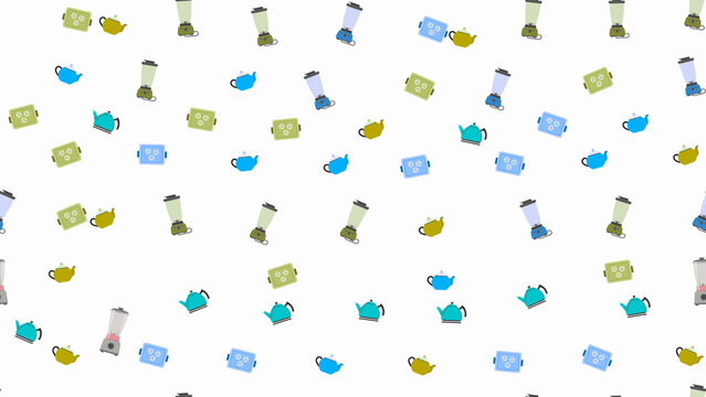 Kitchen appliance and teapot pattern