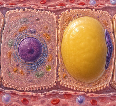 Healthy and Fatty Liver Cell Comparison