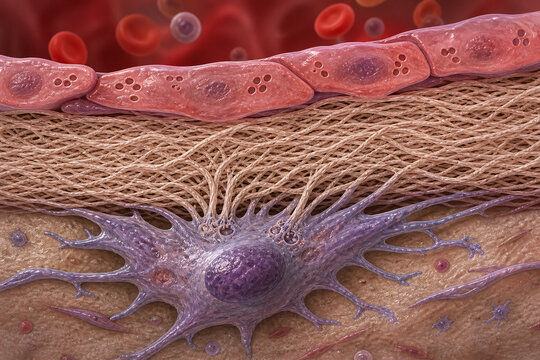 Activated Hepatic Stellate Cell Producing Collagen Fibrosis