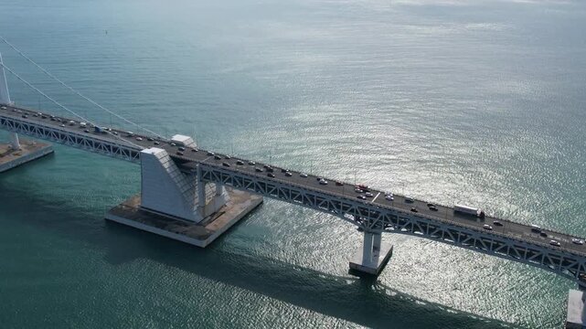 Aerial footage of Busan's iconic bridges_01