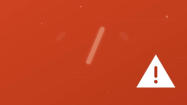 Glowing white code brackets and warning triangle icon on an orange background representing technical software bugs, system errors, and web development issues.