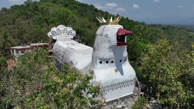 Aerial view of Gereja Ayam or Chicken Church or Bukit Rhema in Yogyakarta , Indonesia