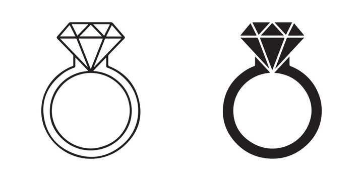 Elegant engagement ring designs with solitaire diamond illustration for wedding and jewelry inspiration