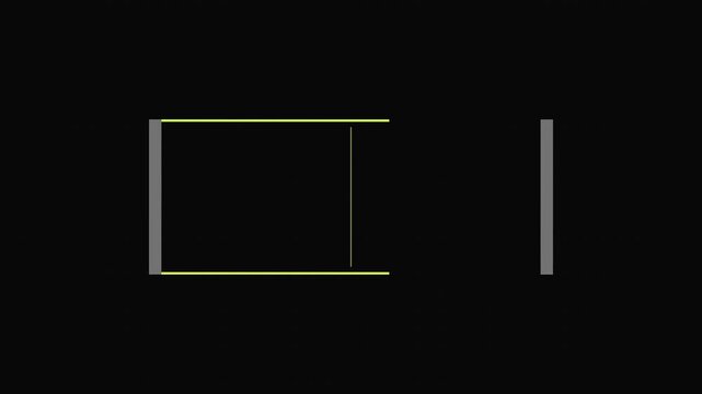 Minimalist hand-drawn green lower third banner and title box animation with black grid background for video editing and social media content overlays.