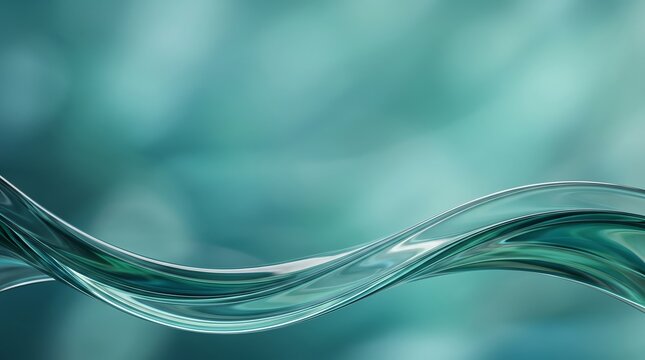 Abstract wave of flowing blue liquid forming a graceful curve with liquid motion fluid dynamics abstract background refreshing