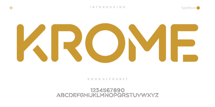 Modern Geometric Font for Technology Logo Branding and Digital Design