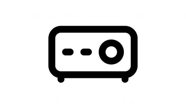 amplifier  animated Line Icons Premium 4K, Outline Motion Graphics Collection